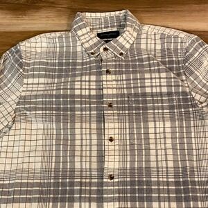 Banana Republic Corduroy Shirt Mens Medium Slim Fit Button Down Gray